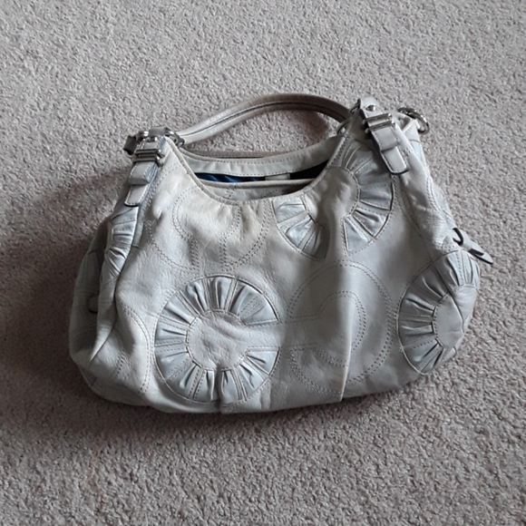 Coach Handbags - Light blue/grey coach bag well loved